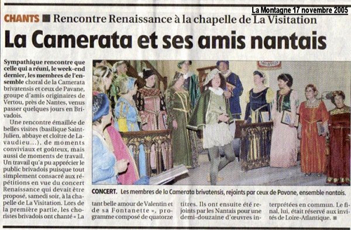 rencontre Camerata et Pavane de Vertou